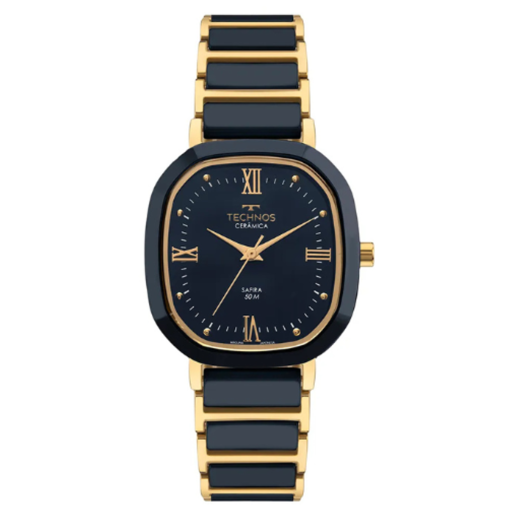 Relógio Technos Feminino Ceramic Sapphire Dourado 2035NDX/1A