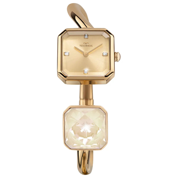 Relógio Technos Feminino Crystal Dourado 751AA/1D