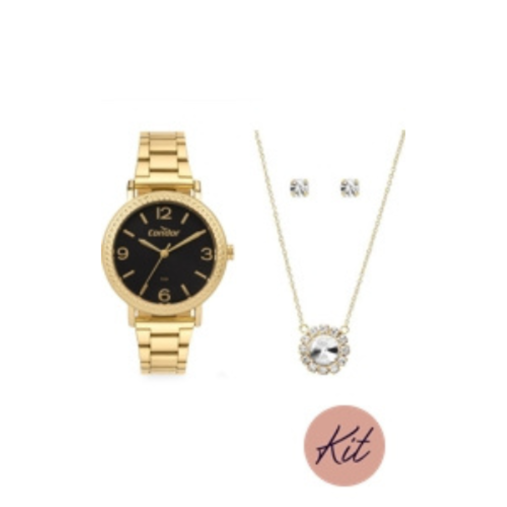 kit Condor Feminino Elegante Dourado - CO2035NEI/K4P