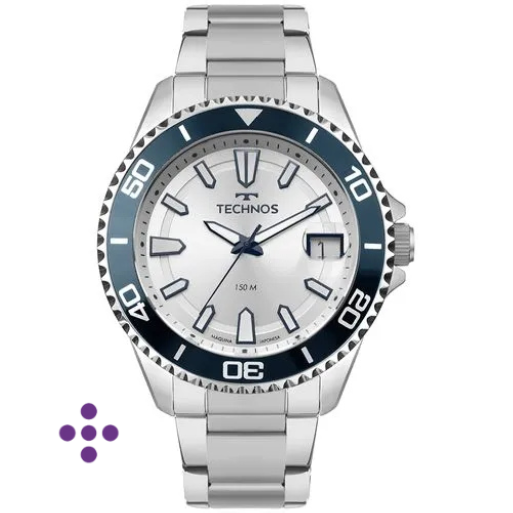 Relógio Technos Masculino Acqua Prata 2415EK/1K