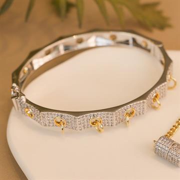 BRACELETE ELOS DUO CRAVEJADO