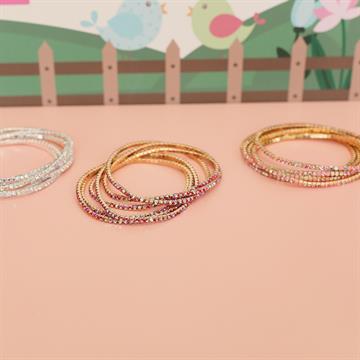 KIT 6 PULSEIRAS STRASS COLORIDOS