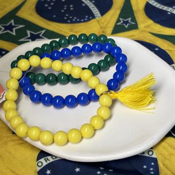 KIT 3 PULSEIRAS BRASIL DETALHE FRANJA