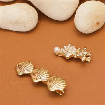 PRESILHA DUPLA CONCHAS ESTRELAS