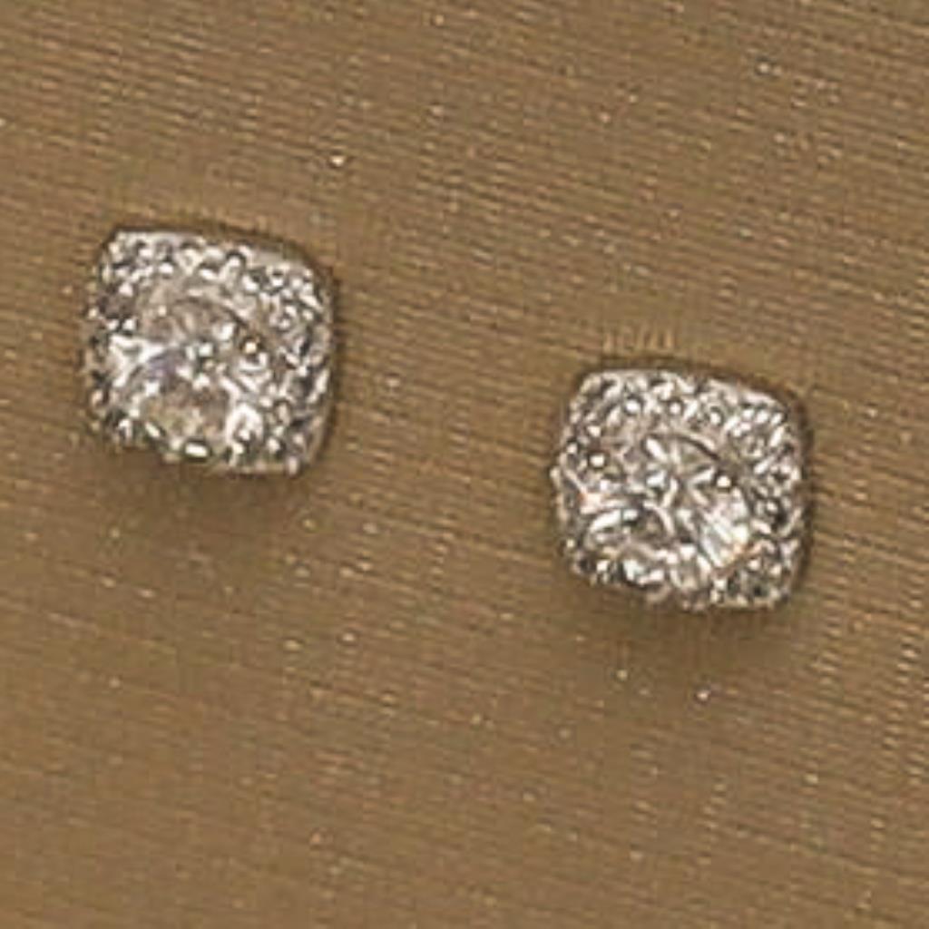 AG BRINCO MOISSANITE QUADRADO CRAV P