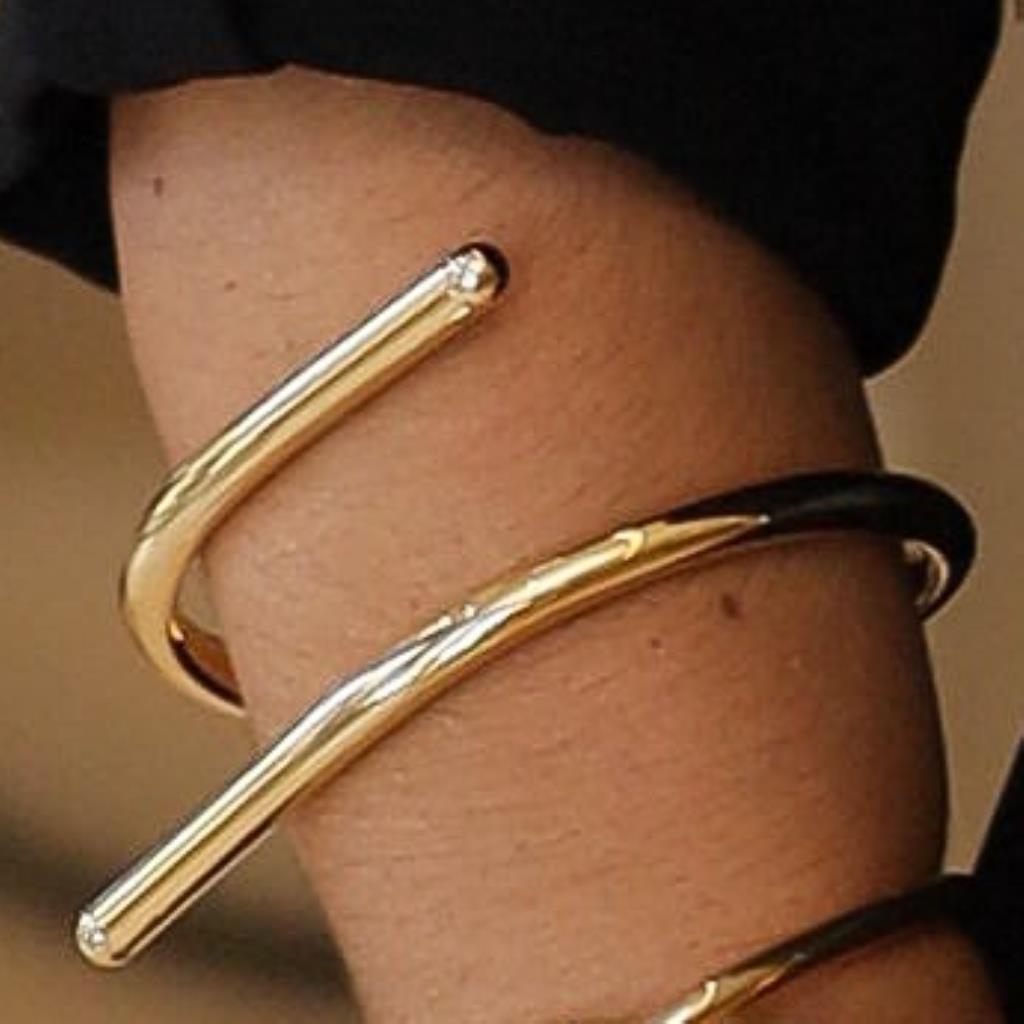 BRACELETE DUAS LINHAS DOURADO