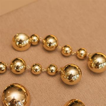 BRINCO LONGO ESFERAS DOURADAS