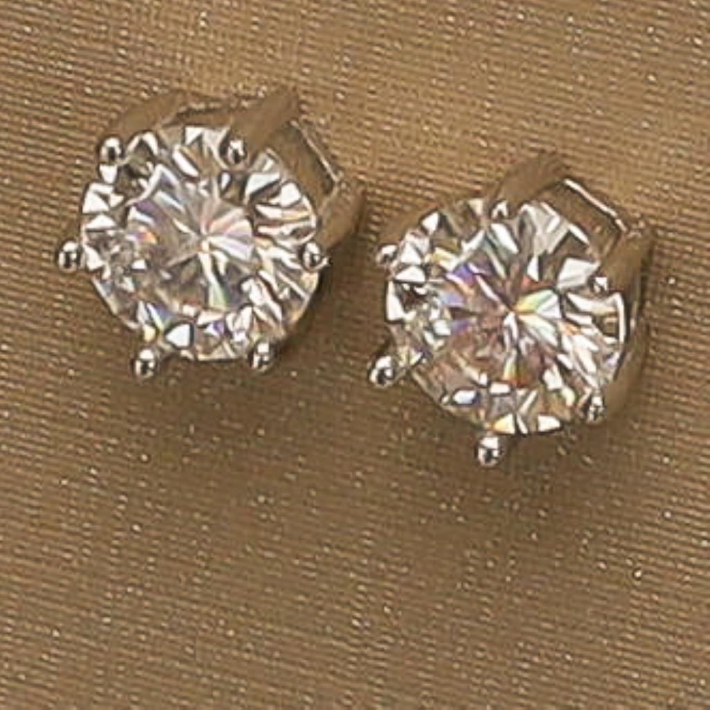 AG BRINCO PONTO DE LUZ MOISSANITE 8MM