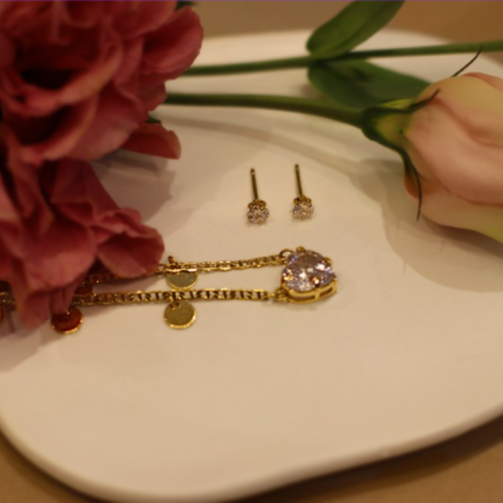 CONJUNTO CORAÇÃO MEDALHAS
