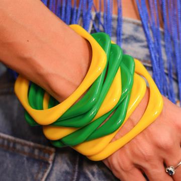 PULSEIRA MIX VERDE E AMARELO