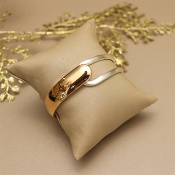 BRACELETE VAZADO DOIS BANHOS