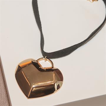 COLAR CHOKER VELUDO CORACAO TRABALHADO