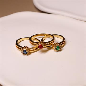 ANEL FORMATURA VAZADO PEDRA COLOR CRAVEJADO