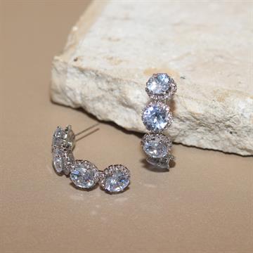 BRINCO MEIA ARGOLA PEDRAS