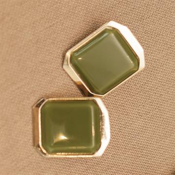 BRINCO QUADRADO BORDA DOURADA