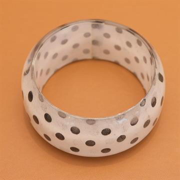 BRACELETE BOLEADO POÁ PRETO E BRANCO