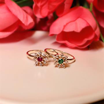 AG ANEL SOLITÁRIO FLOR