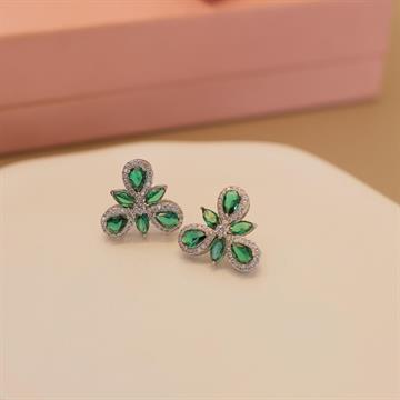 BRINCO FLOR GOTAS ESMERALDA
