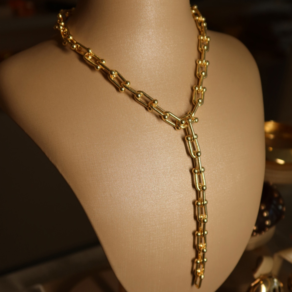 COLAR GRAVATA TIFFANY DOURADO