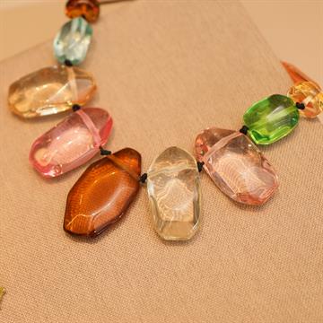 COLAR PEDRAS COLORIDAS