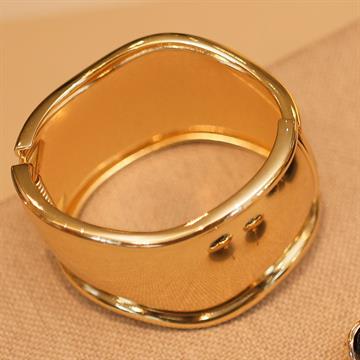 BRACELETE ONDULADO LARGO DOURADO