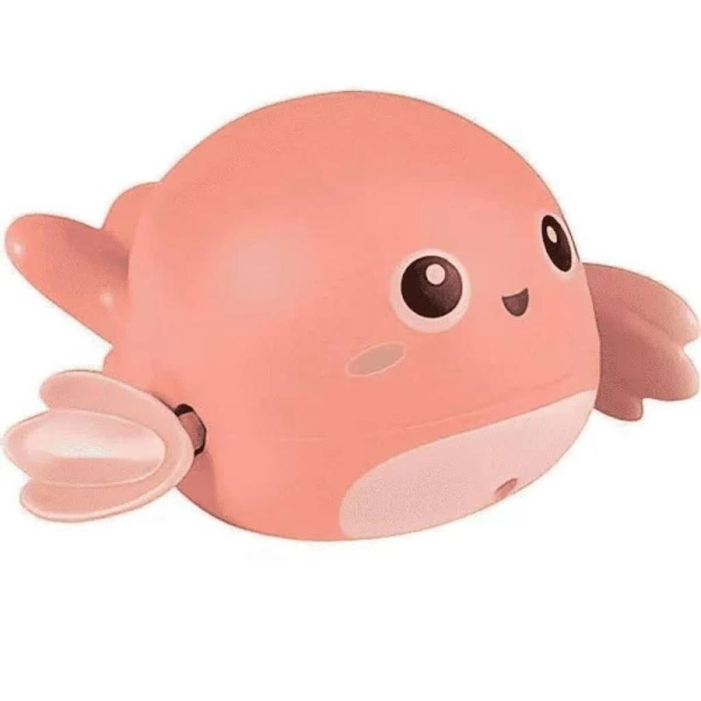BRINQUEDO DE BANHO BALEIA MEXE AS NADADEIRAS ROSA BUBA