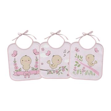 KIT 3 BABADOR FELPUDO COM FORRO PASSARINHA