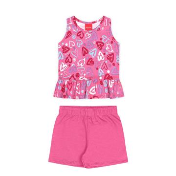CONJ BLUSA MALHA SHORT MOLETINHO TAM 3 KELY KETY