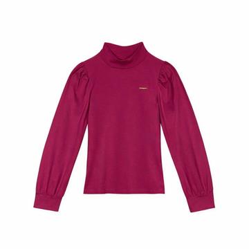 BLUSA FEM TAM 06 GOLA ALTA PINK ESCURO CARINHOSO