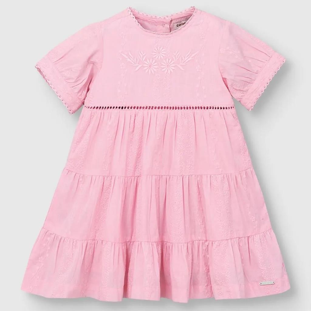 VESTIDO VERAO TAM 3 CARINHOSO ROSA