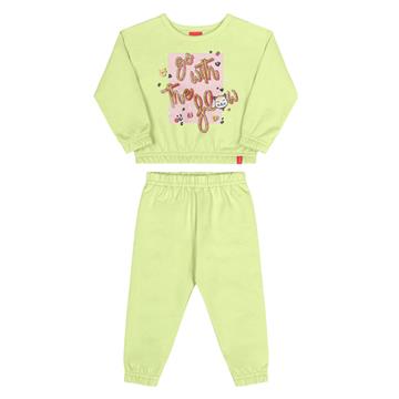CONJUNTO FEMININO MOLETOM TAM 2 KELY KETY 100% ALGODAO