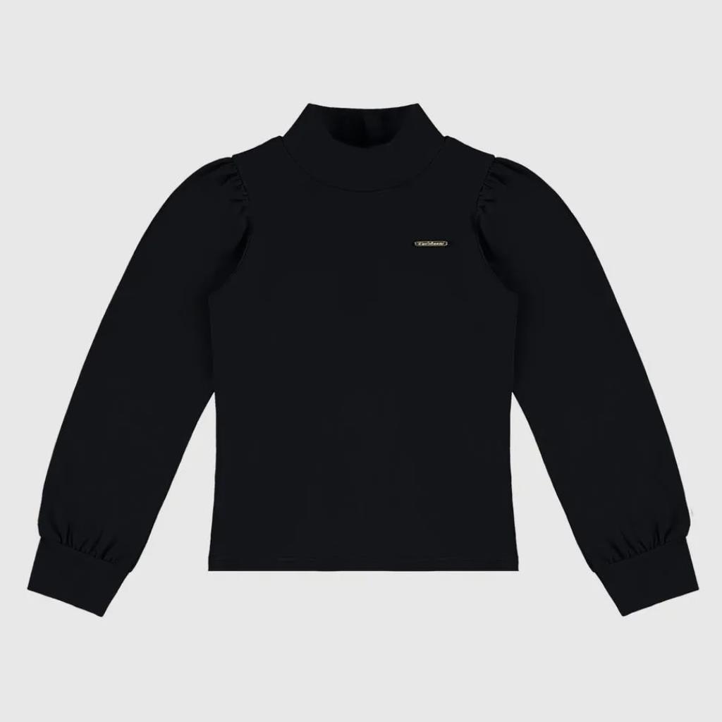 BLUSA FEM TAM 3 GOLA ALTA PRETA CARIHOSO
