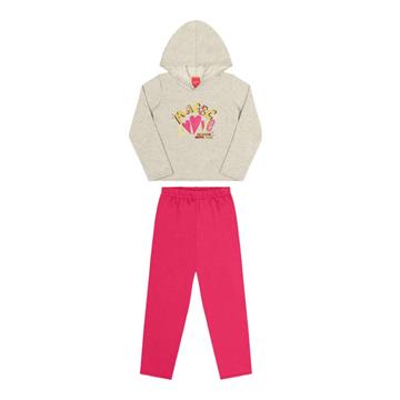 CONJUNTO FEMININO MOLETOM TAM 1 KELY KETY 100% ALGODAO