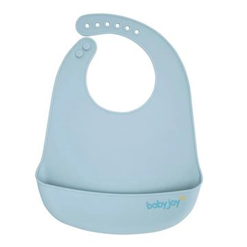 BABADOR DE SILICONE PEGA  MIGALHAS AZUL BABY JOY