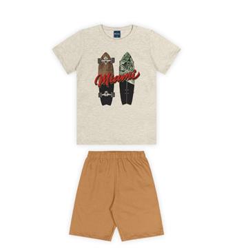 CONJ CAMISETA MALHA BERMUDA MOLETINHO TAM 4 REI REX