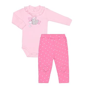 CONJUNTO FEM M SUEDINE ESQUILO ROSA BB