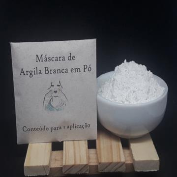 MASCARA DE ARGILA BRANCA - 1 APLICAÇÃO