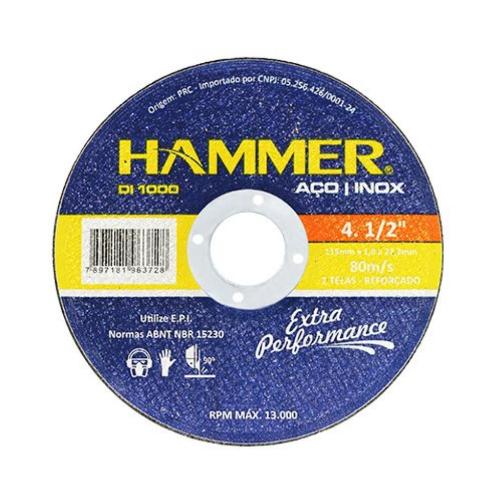HAMMER - DISCO CORTE INOX 41/2X1,0X7/8