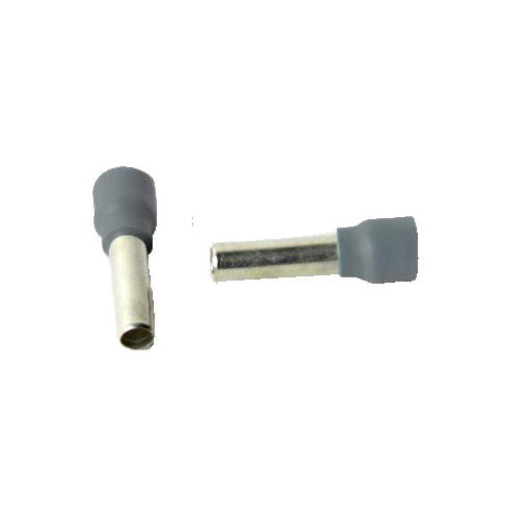 TERMINAL PRE-ISOL ILHOS TUBO CINZA 4,00MM 100 PEÇAS - LUKMA