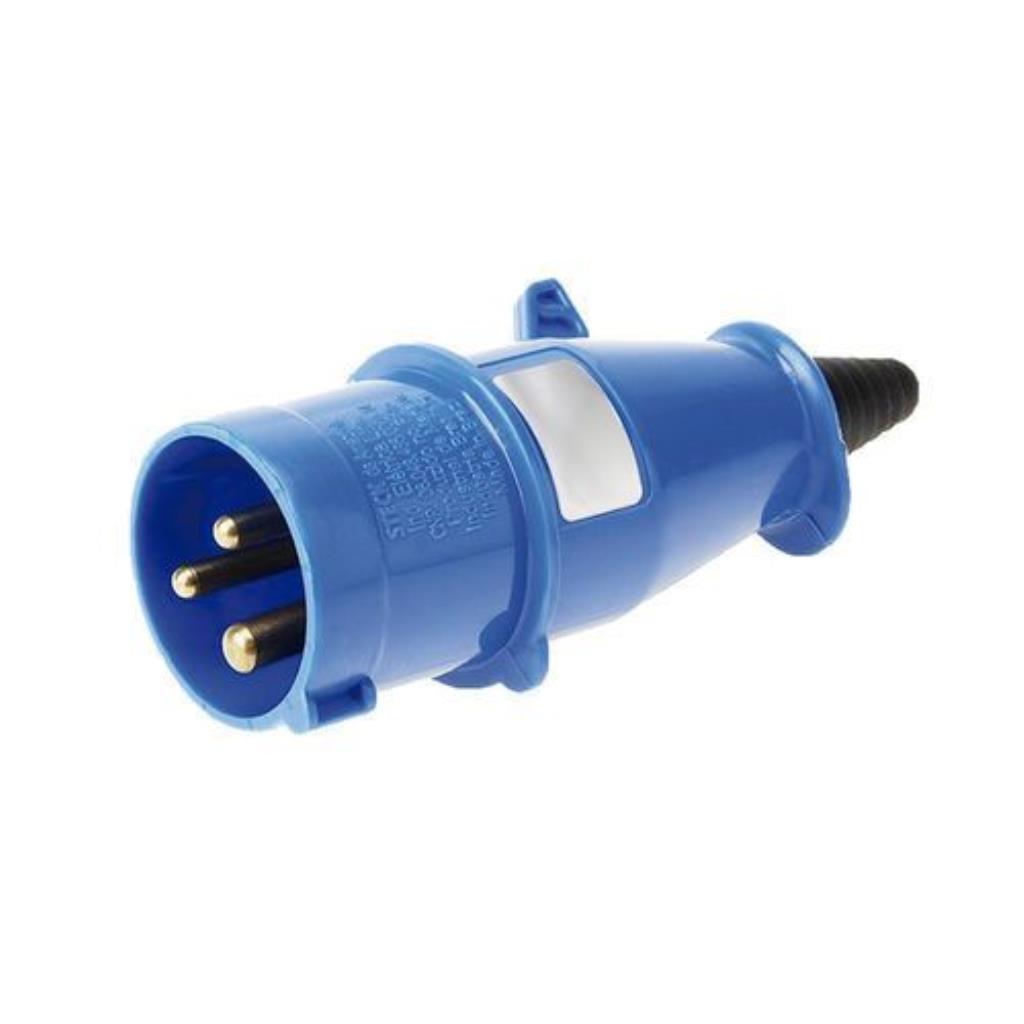 PLUG INDUSTRIAL 3P+T 63A - 220V / 240V AZUL 9H NEWKON N.4579 STECK