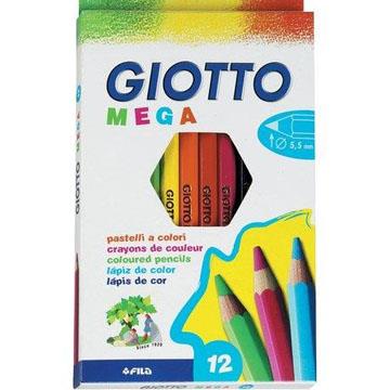 Lápis de Cor 12 cores Giotto Mega