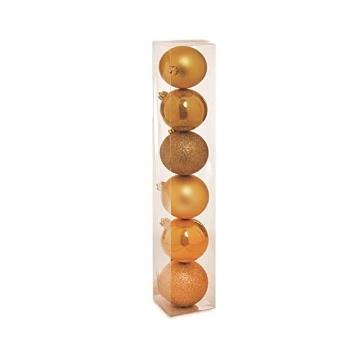 Bolas de Natal Pequenas com Vinco Ouro c/09un
