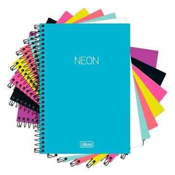 Agenda Caderneta Escolar Espiral Tilibra Neon 96 folhas 110x154