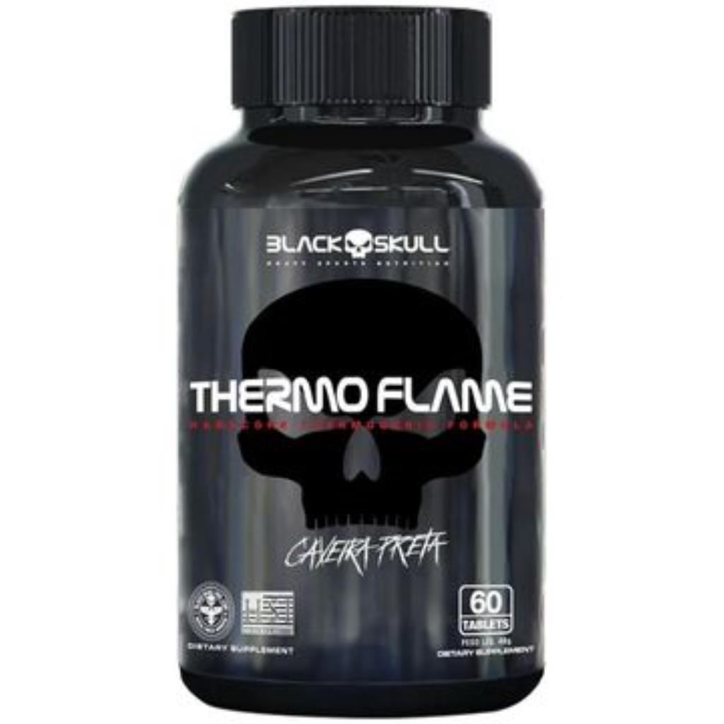 THERMO FLAME CAVEIRA PRETA 60 CAPS - BLACK SKULL