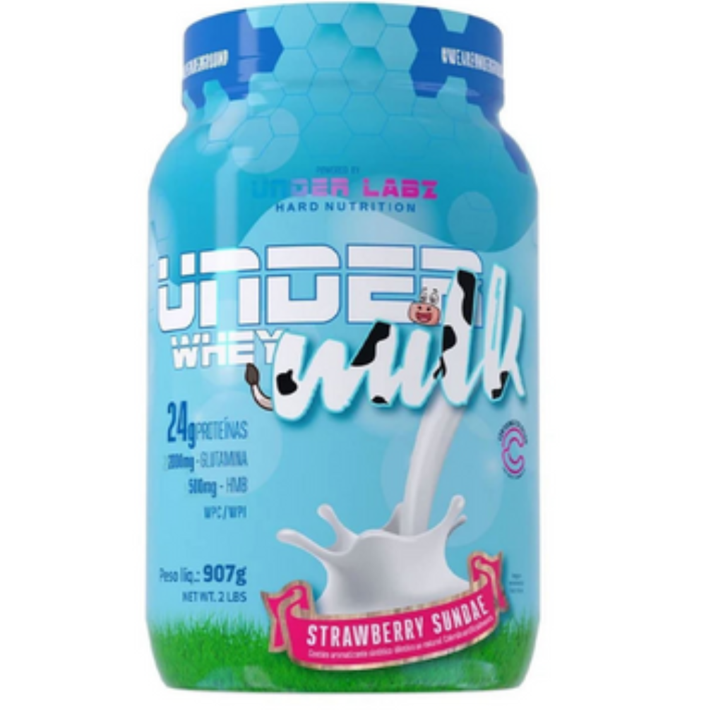 UNDER MILK WHEY 907G - STRAWBERRY SUNDAE  - UNDER LABZ