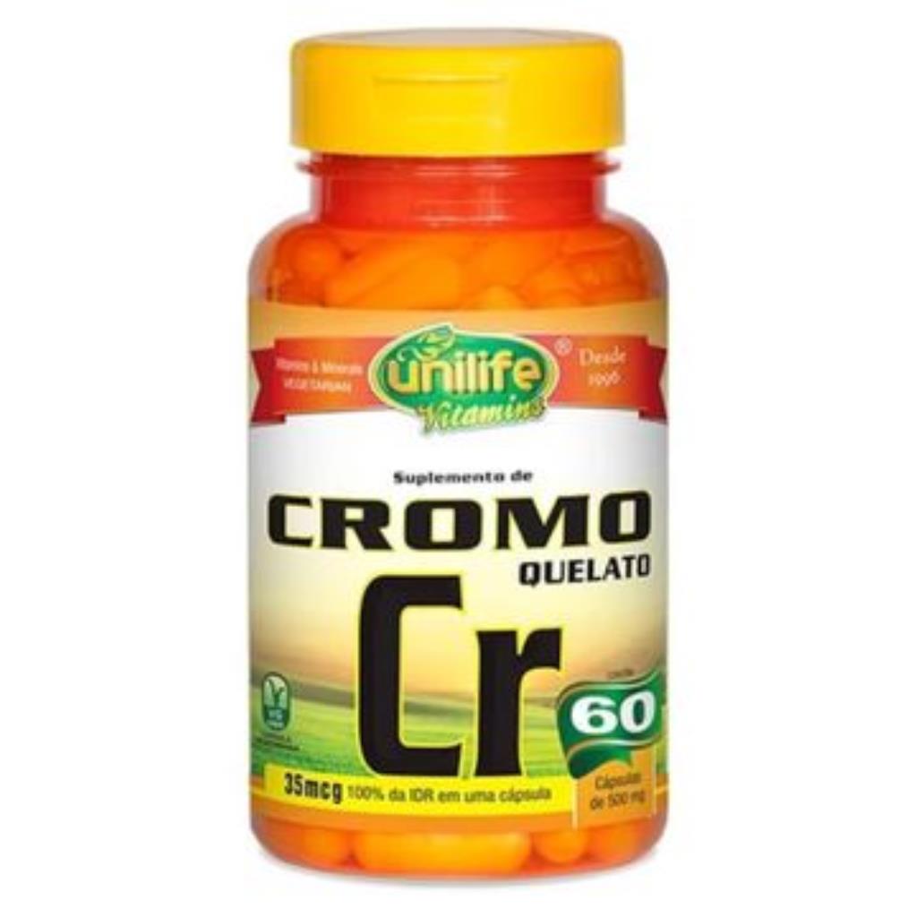 CROMO QUELATO 500MG 60 CAPS - UNILIFE