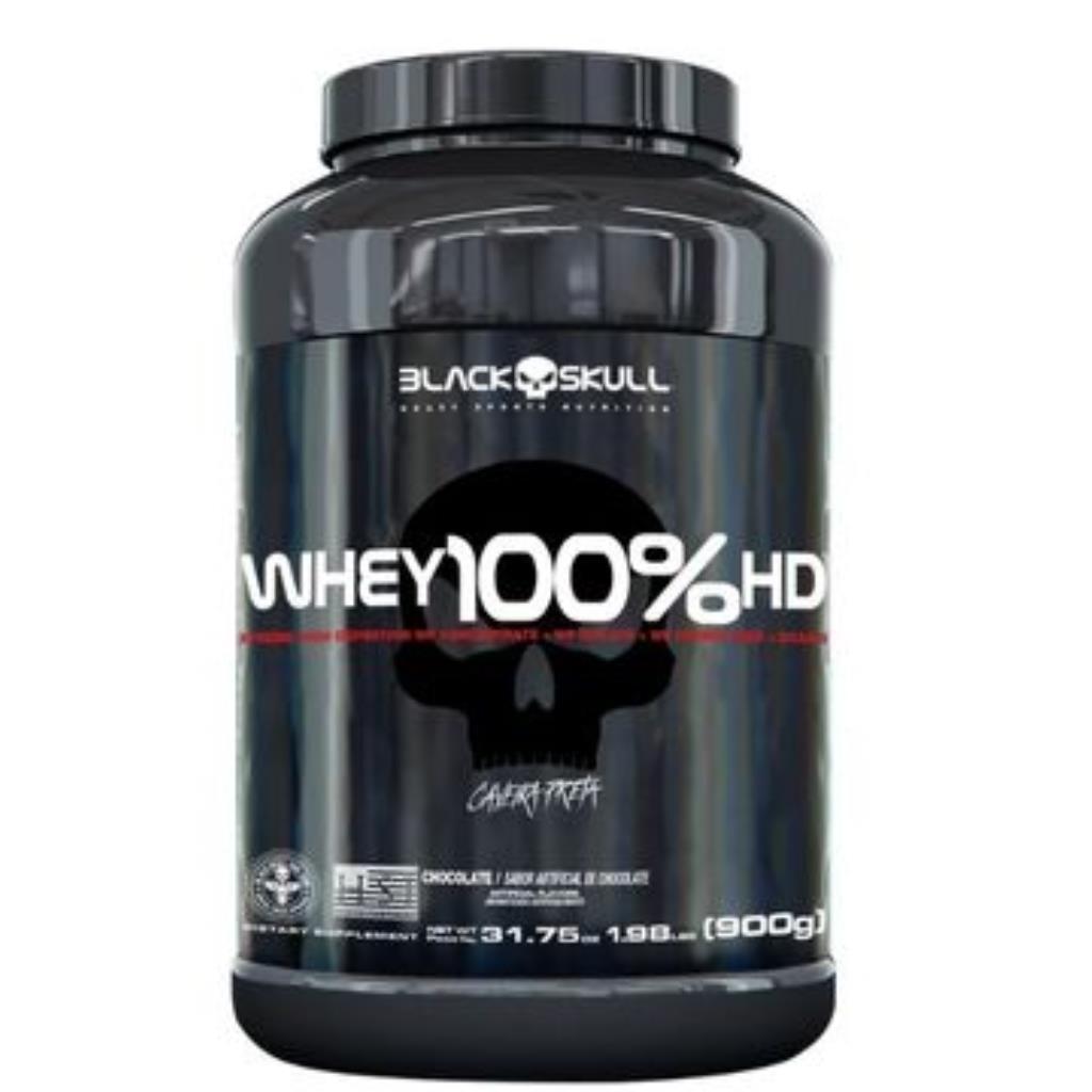 WHEY 100% HD POTE 900G - BAUNILHA - BLACK SKULL