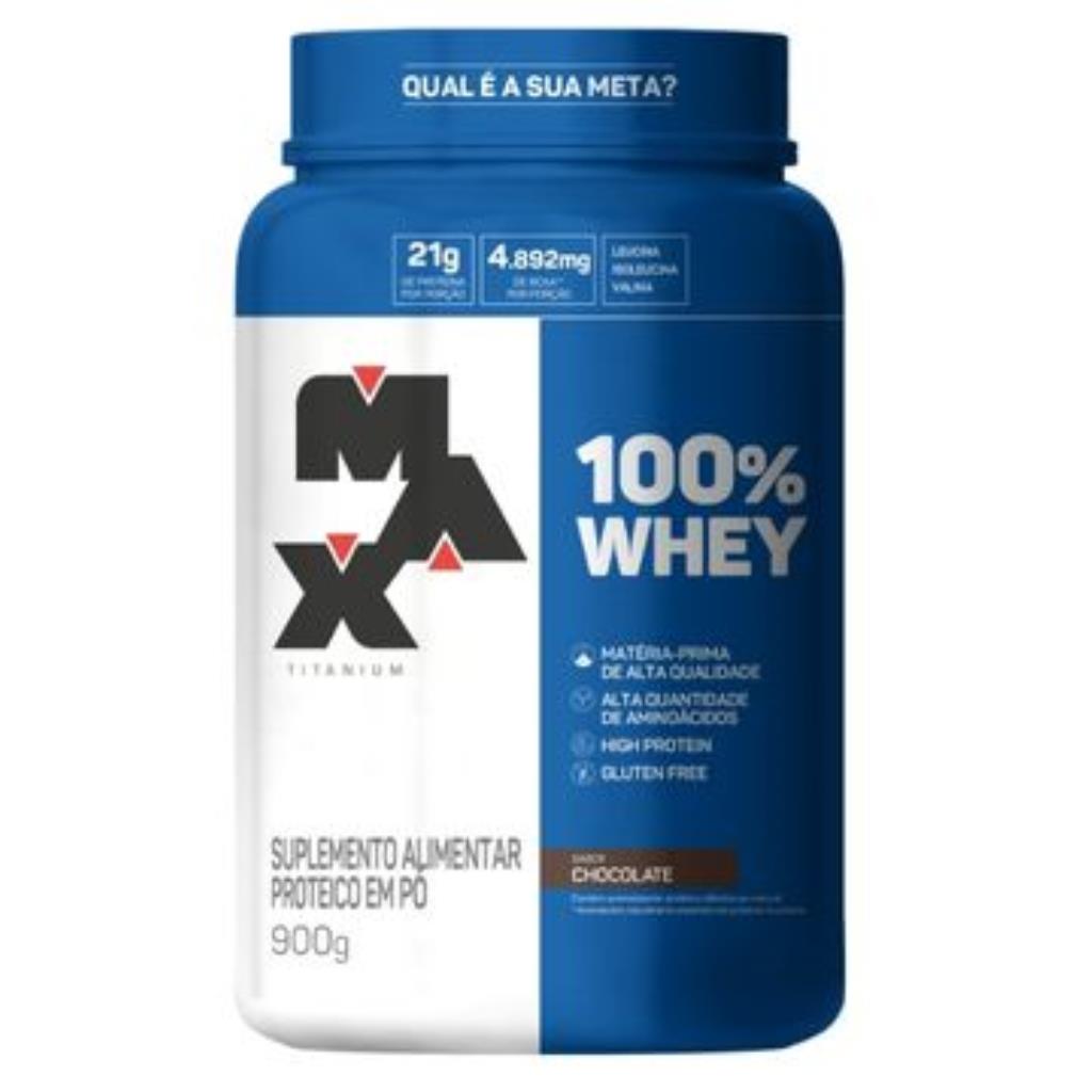 WHEY 100% CHOCOLATE - POTE  900G - MAX TITANIUM