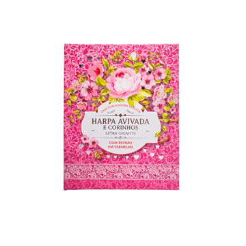 HARPA AVIVADA E CORINHOS BROCHURA L. GIGANTE  - MOD. 02 FLORAL PINK
