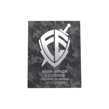 HARPA AVIVADA E CORINHOS BROCHURA L. GIGANTE - MOD. 05 ESCUDO CAMUFLADA